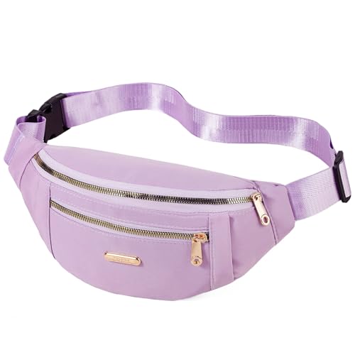 Fanny Pack Crossbody Bags for Women, Waist Pack for Running Sports Travel - color: D Purple