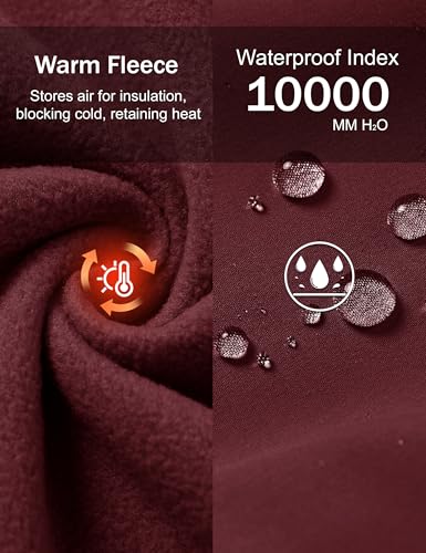 MAGCOMSEN Men's Lightweight Softshell Vest Outerwear Fleece Golf Running - color: Wine Red, size: X-Large