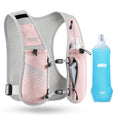 MIER Running Hydration Vest for Women Men, 500ml Soft Flask & Phone Holder - color: Pink, size: XSmall/Small