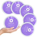 ICEWRAPS 4 inches Round Reusable Ice Packs with Cloth Backing 5-Pack Purple - color: Purple
