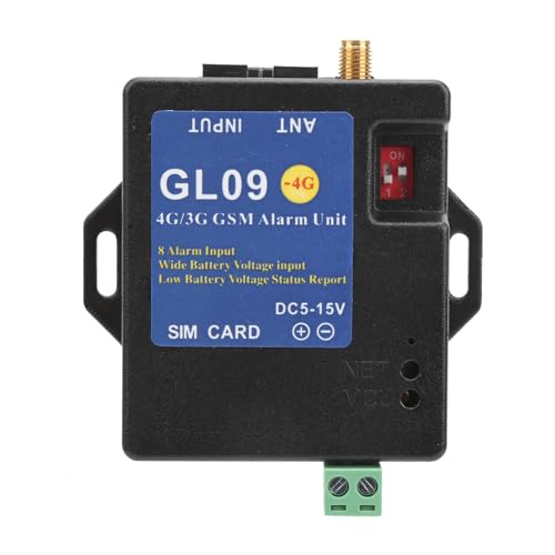 GSM Alarm System GL09 4G/3G/GSM 8CH Alarm Security System Alert Module 8‑Channel Input Low Consumption for Home Warehouse Security(US)