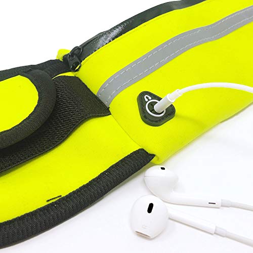 allydrew Adjustable Neoprene Running Belt, Waterproof Fanny Pack, Workout Pouch for Running Jogging Hiking, Yellow - color: Yellow