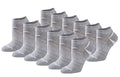 Saucony Women's RunDry Performance Selective Cushion Socks, Available in S-L (6, 12 Pairs) - color: Grey Basic (12 Pairs), size: Medium