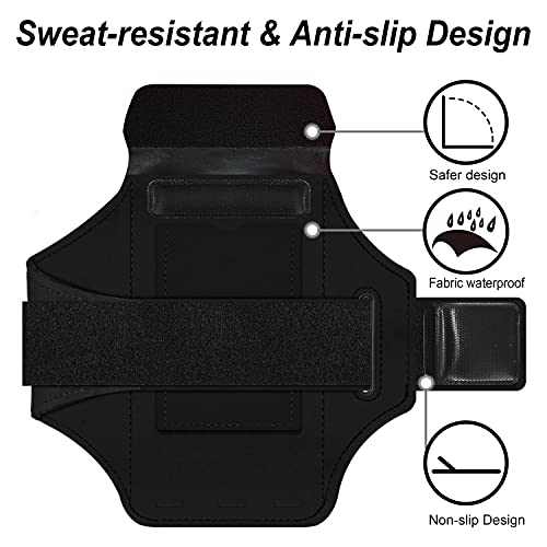 Armband for Samsung Galaxy S26/S25/S24/S23/S22/S21/S20/S10/S9/S8,Galaxy A01/A8/A10e/A20e/A41/M01/Xcover 5,Water Resistant Sport Armband with Zipper Slot for Galaxy Buds (Pink) - color: Pink