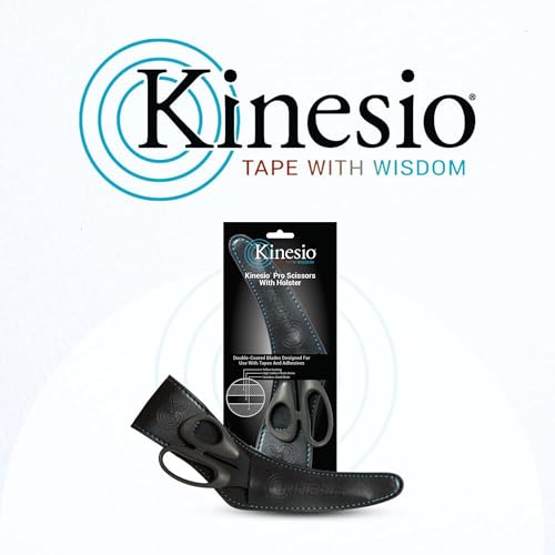 Kinesio Pro Scissors with Holster, Right Handed Bandage Scissors, For Use with Kinesio Therapeutic Elastic Tape