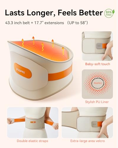 IKEEPFIT Portable Heating Pad for Back Pain Relief, FSA Eligible HSA Gift - color: Beige