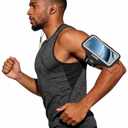 Running Armband Phone Holder with Headset Locker Fits up to 6.8" - size: G6.8"
