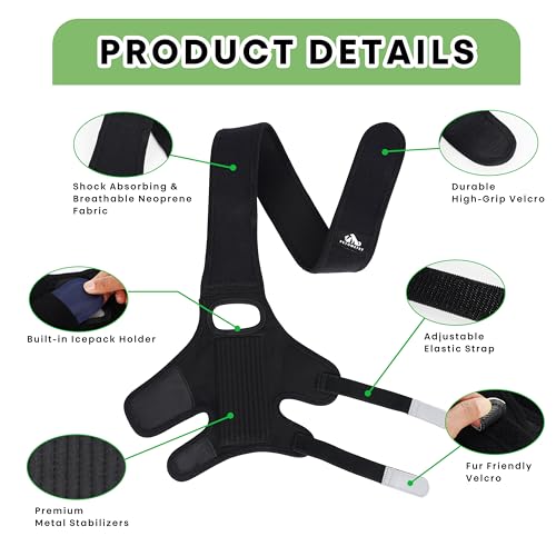 Universal Dog Knee Brace with Hot/Cold Therapy Pack, Adjustable, Breathable, Extra Comfortable Collar with Stabilising Back Brace (Small) - size: Small