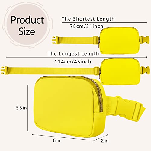 VOROLO Fanny Pack For Women And Men Crossbody Bag Belt Bag Yellow - color: Yellow