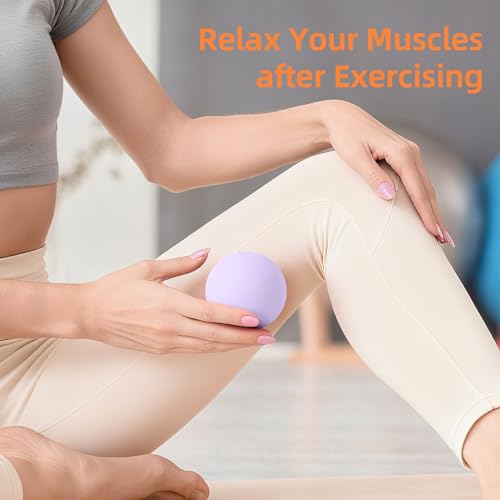 BESKAR Foot Massage Roller Blue & Massage Lacrosse Ball Purple