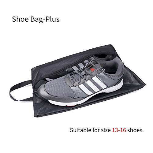 pack all Plus-Sized Shoe Bag for Travel, Water-Resistant Shoe Pouch - color: Plus-Black, style: 1 Pack