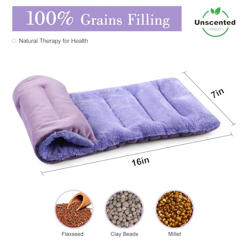 SuzziPad Microwave Heating Pad for Muscle Soreness Fatigue, 7"X16", Purple - color: Purple