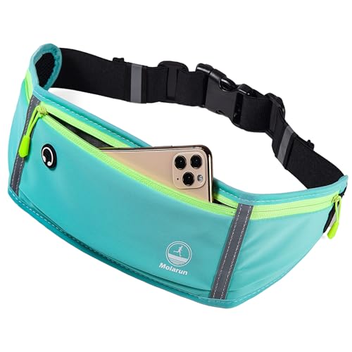 Running Belt Slim Fanny Pack Jogging Pouch Phone Holder Waist Pack - Cyan - color: F Blue Green
