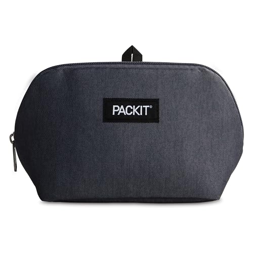 PackIt Freezable Snack Bag, City Charcoal - color: City Charcoal