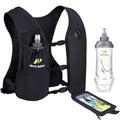 N NEVO RHINO Running Vest with 350ML TPU Soft Flask,Adjustable Chest Straps - color: Black