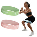 Silicone Resistance Bands, Wide Non-Slip Exercise Loop Bands - color: Green, Pink
