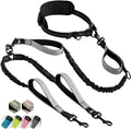 SparklyPets Hands Free Dual Dog Leash, Medium & Large (Gray) - color: Gray, size: 2 dogs M/L
