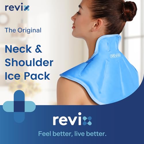 REVIX Ice Pack for Shoulders and Neck, Shoulder Ice Pack for Back Relief - style: Neck & Shoulder Blue