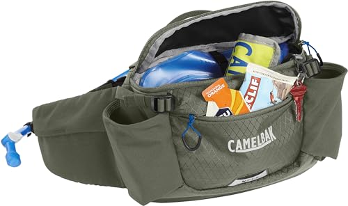CamelBak M.U.L.E. 5 Hydration Waist Pack with 50oz Lumbar Reservoir, Stable Carry and Smart Storage for Mountain Bike and Gravel Riding, Dusty Olive 2.0