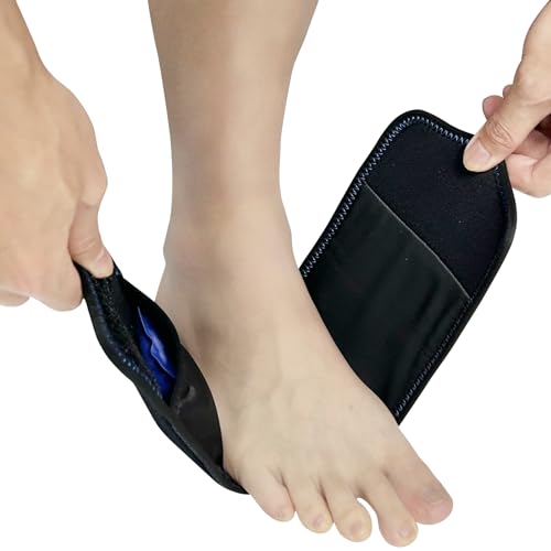Ankle Ice Pack Wrap for Foot Pain Relief - Ankle Ice Packs for Injuries Reusable Gel Ice Pack for Sprains, Muscle Pain, Bruises - Foot Ice Pack Wrap for Wrist, Knee, Elbow, Achilles Tendon, Shin - style: foot & ankle