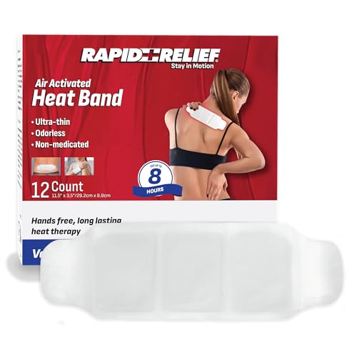 Rapid Relief Air-Activated Heat Bands for Neck and Shoulder, 12 Count - size: 12 Count