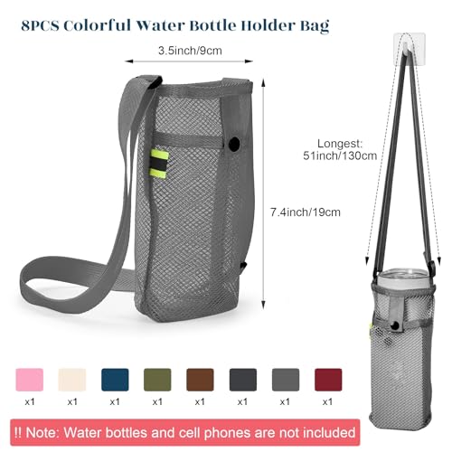 Mumufy Mesh Water Bottle Holder Sling with Strap - color: Stylish