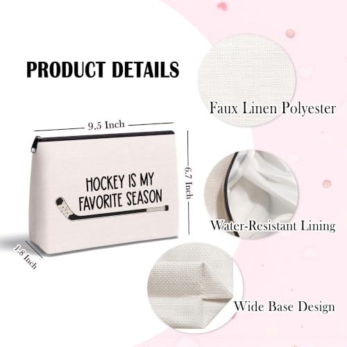 Hockey Stick Zipper Makeup Bag Gifts for Women - color: Hockey