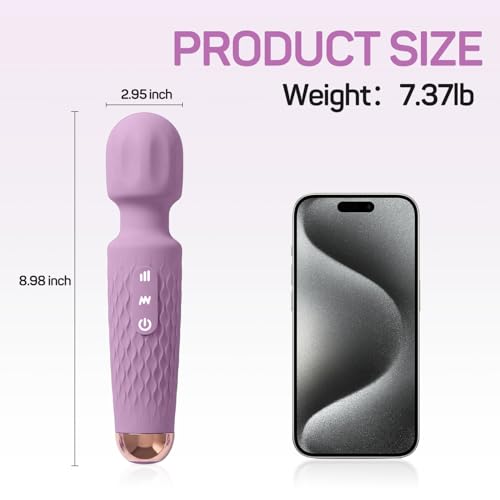 Personal Massager - 4H Max Runtime & Ultra-Quiet - Waterproof - 20 Modes 8 Speeds for Deep Tissue Back Massage, Post-Workout Recovery and Neck Muscle Relaxation(LX-Purple) - color: Lx-purple