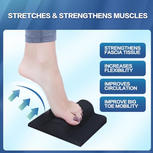 glitz Plantar Fasciitis Relief Stretcher Pad with Foot Roller – High-Density EVA, Non-Slip for Heel Pain, Achilles Tendonitis, Heel Spurs, Calf Tiredness, Lightweight for Home & Travel
