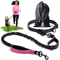 SparklyPets Hands Free Dog Leash, Medium & Large Breeds (Pink, 1 Dog) - color: Pink, size: 1 dog M/L