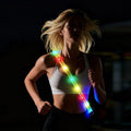 Running Lights for Runners Light Up Vest for Night Walking Neon Vest Shoulder Light Led Belt for Night Safety Wearable Led Lights Reflective Sash