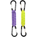 BRAVESHINE Paracord Keychain Carabiner Clip | D Ring Hanger Lanyard Hook - color: 1 Purple 1 Green