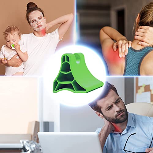 Occipital Release Tool, Portable Body Trigger Point Massager Suboccipital Release Device, Manual Back Massager Neck Shoulder Pain Relief Muscle Release Tool for Tension Headache Migraine (Green) - color: Green