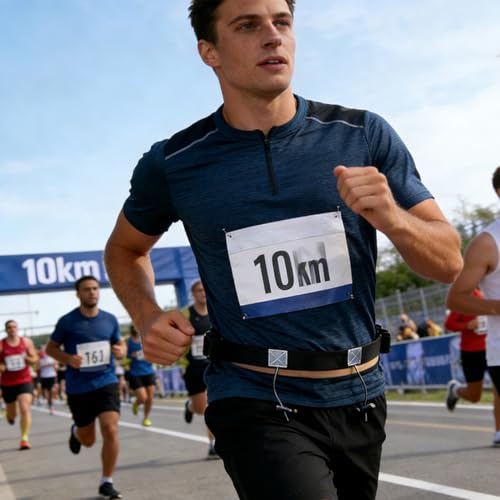 Running Belt for Men with 6 Gel Loops Breathable Band