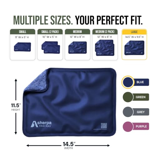 Flexible Hot and Cold Gel Pack, Large 11.5" x 14.5" - size: Large, style: Blue