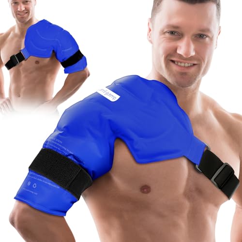 Comfytemp Shoulder Ice Pack Wrap Rotator Cuff Therapy (Large/X-Large) - color: Dark Blue