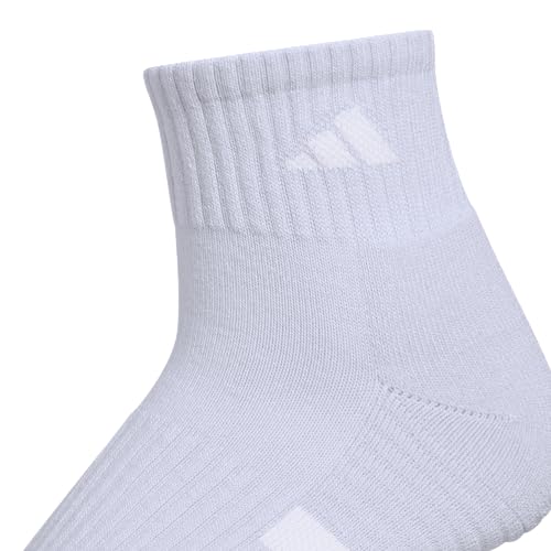 adidas Women's Cushioned Socks 3 Pairs - color: Frozen Purple/Clear Onix Grey/Solar Purple/4.0/Quarter, size: Medium, style: Quarter
