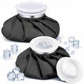 Honoson Reusable Ice Bags for Injuries 2 Pack, 6” Hot & Cold Ice Packs, Leak Proof Cold Compress for Pain Relief, Swelling, Sprains, Headache, Fever & Summer Cooling Relief, Toothache(Black) - color: Black