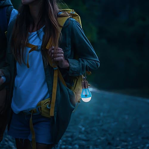 Jarxin Led Camping Lantern USB Rechargeable,Outdoor Tent Lights - color: 4pcs Black