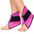 Ankle Ice Pack Wrap for Swelling Foot Heel Pain Relief Reusable Gel-2Pack - color: Rose Red-2 Pink