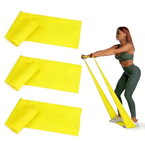 Resistance Bands Long Non-Latex Elastic Stretch Bands - color: Yellow-10/15lb, size: 5ft/6.5ft