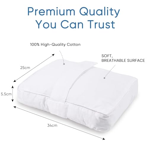 Knee Pillow with Soft Strap for Side Sleepers (White) - color: White