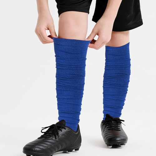 Dxhycc 2 Pairs Scrunch Football Socks Athletic Football Leg Sleeves - color: Blue