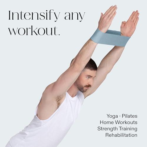 Bala Bands Resistance Bands, Non-Slip Fabric Exercise Bands - color: SEA, SAGE, HEATHER