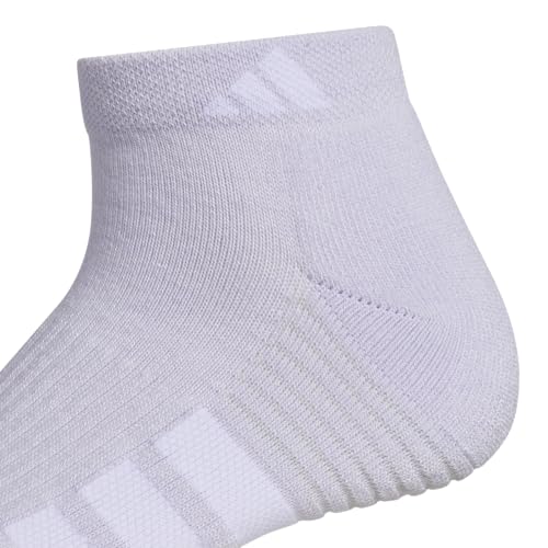 adidas Women's Cushioned Socks 3 Pairs - color: Frozen Purple/Clear Onix Grey/Solar Purple/4.0/Low Cut, size: Medium, style: Low Cut