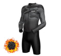 Sparx Long Sleeve Winter Cycling Thermal Skinsuit Pro Team Bicycle Suit Bike Racing Suit Cycle Kit 3D Pad - color: Black Camo, size: 3X-Large