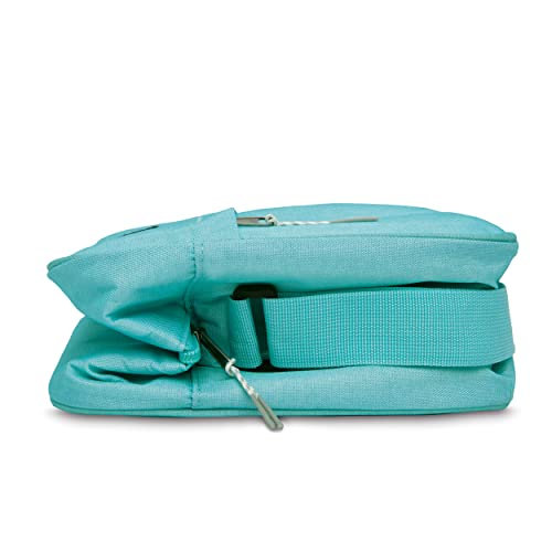 PackIt Freezable Zuma Can Cooler, Built with EcoFreeze Technology, Collapsible, Reusable, Zip Closure with Adjustable Shoulder Strap, Fits 15, 12 Oz Cans - color: Soft Mint