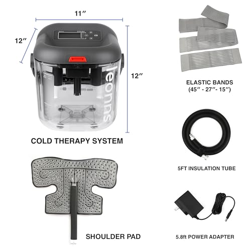 LEONNS Cold Therapy Machine for Shoulder Surgery | Compression Pad & Timer - style: Machine + Shoulder Pad