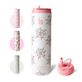 BOTTLE BOTTLE Insulated Water Bottle 24oz with Straw Lid and Handle Sports - color: Cupid Web