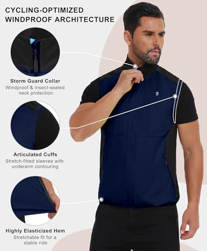Little Donkey Andy Men's Softshell Vest Lightweight Windproof Waterproof - color: Reflective Blue, size: X-Large
